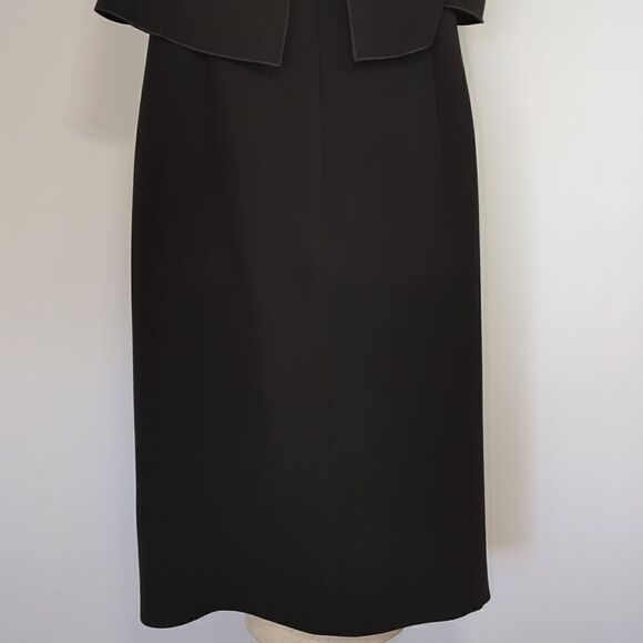 Escada Dress "Dayla" Black Sheath Attached Shrug Escada 38 NWT U.S.Sm - Picture 9 of 11